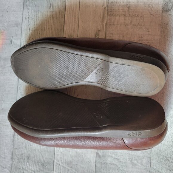 SAS Womens Leather Slip-On Loafers Trippa Brown Comfort Shoes Size 11.5 AA Narro - Picture 4 of 5